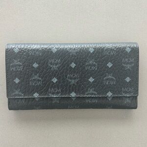 MCM Charcoal / Black Leather Wallet